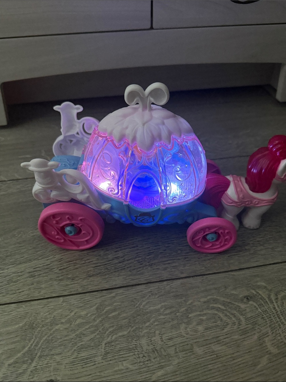Little People Cinderella Princess Carriage Playset with Lights and Music Works - Picture 13 of 14